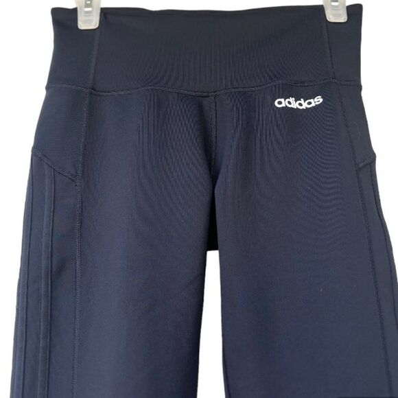 Adidas Climate 3-Stripe Monochromatic 7/8 Leggings S New - Picture 4 of 6